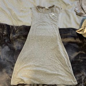 Grey Gymshark Cutoff Tank Top